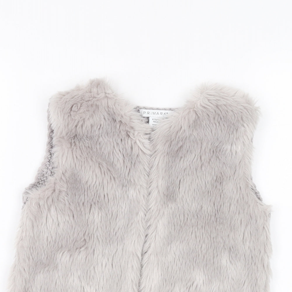 Primark Girls Grey   Jacket Coatigan Size 4-5 Years