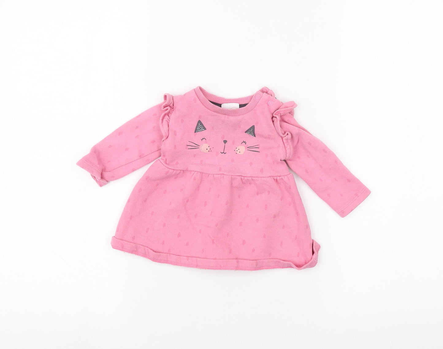 FRED&FLO Baby Pink   Basic T-Shirt Size 0-3 Months