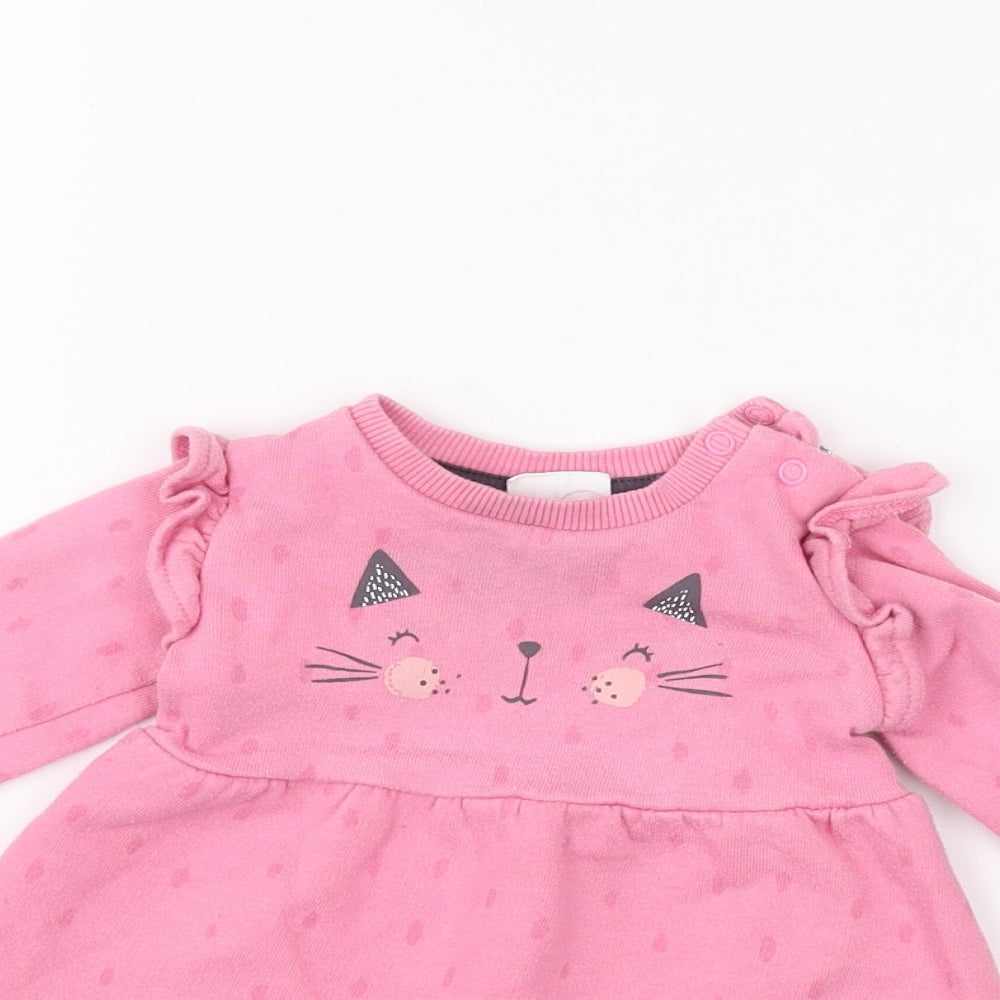 FRED&FLO Baby Pink   Basic T-Shirt Size 0-3 Months