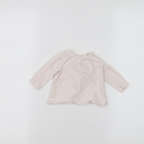 NEXT Baby White Striped  Basic T-Shirt Size 0-3 Months