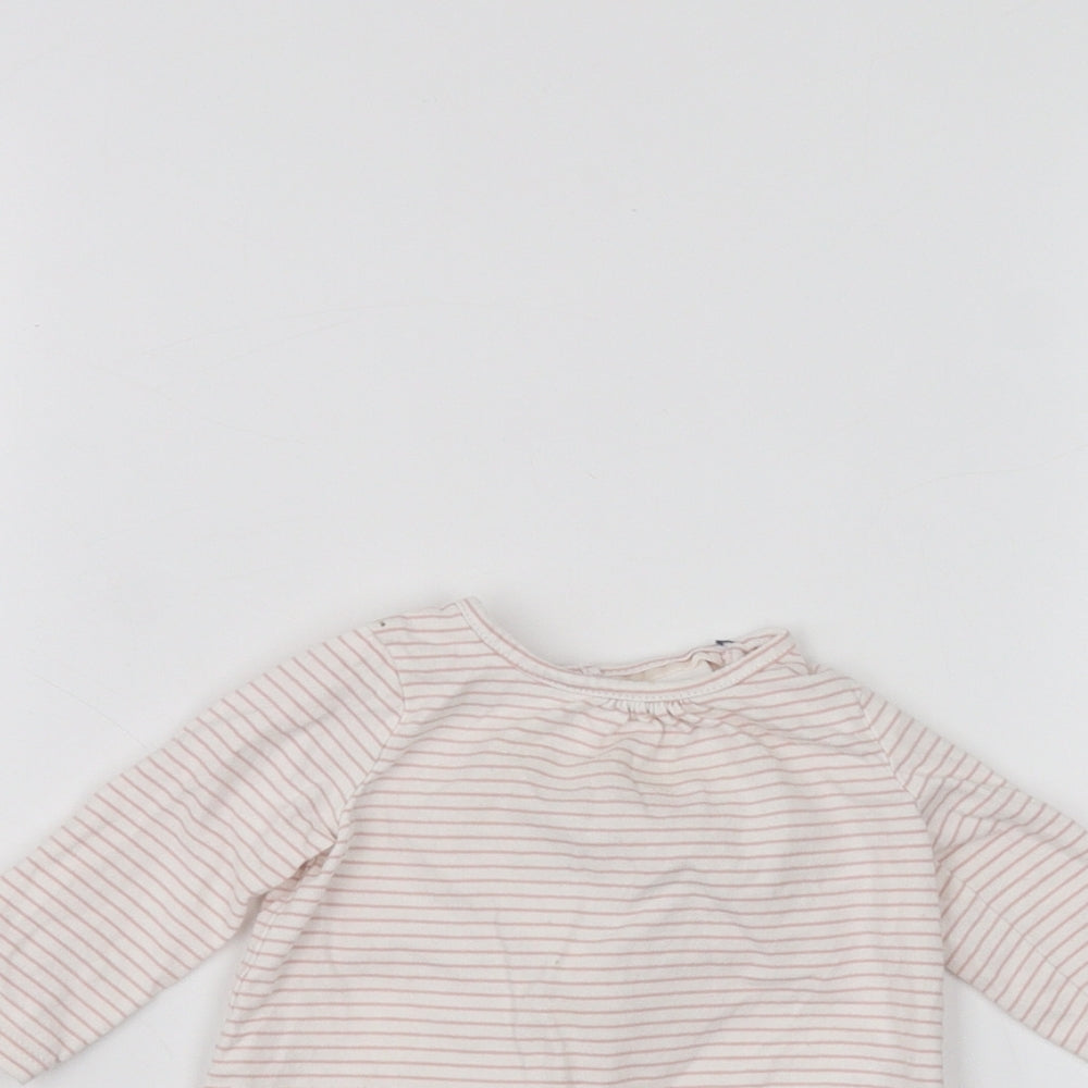 NEXT Baby White Striped  Basic T-Shirt Size 0-3 Months