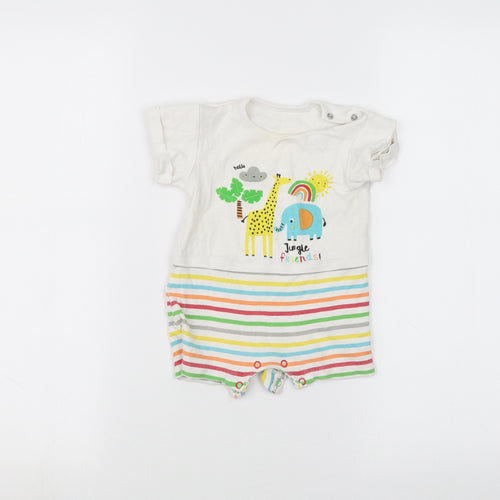PEP&CO Baby White Striped  Babygrow One-Piece Size 6-9 Months