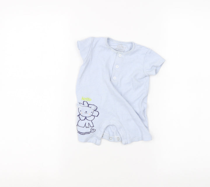 fred & flo Baby Blue Striped Babygrow One-Piece Size 3-6 Months