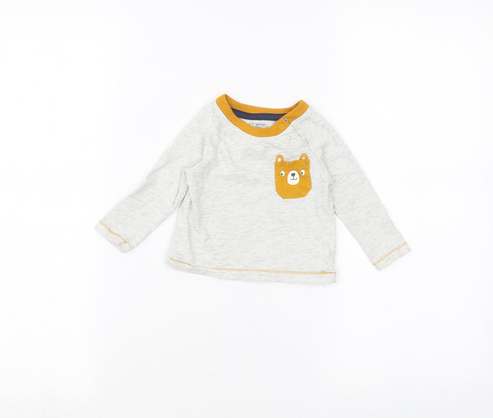 Primark Baby Grey   Basic T-Shirt Size 6-9 Months