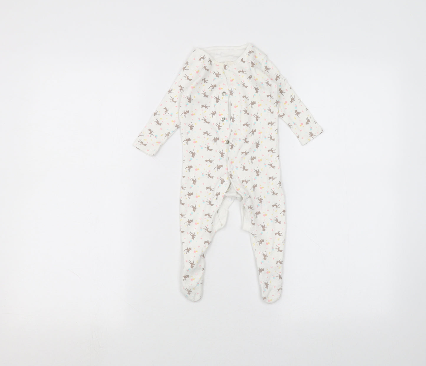 Disney Baby White   Coverall One-Piece Size 3-6 Months