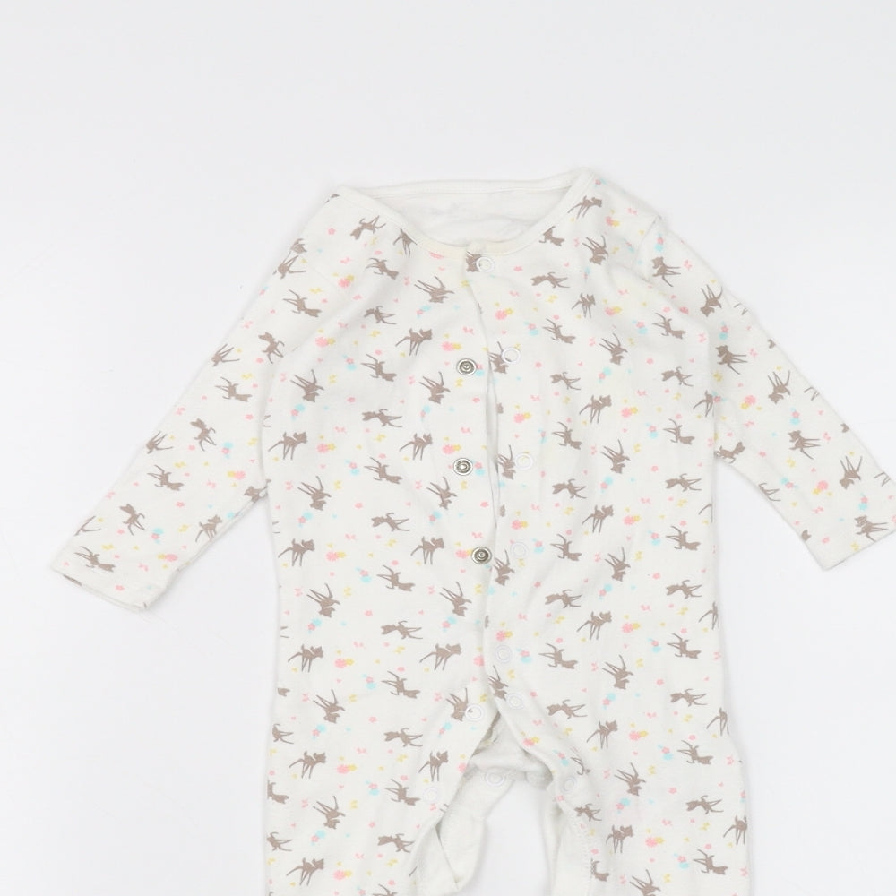 Disney Baby White   Coverall One-Piece Size 3-6 Months