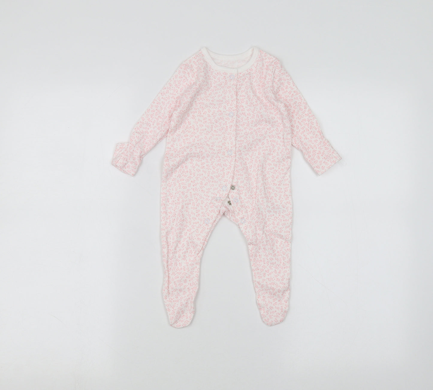 George Baby White   Coverall One-Piece Size 0-3 Months