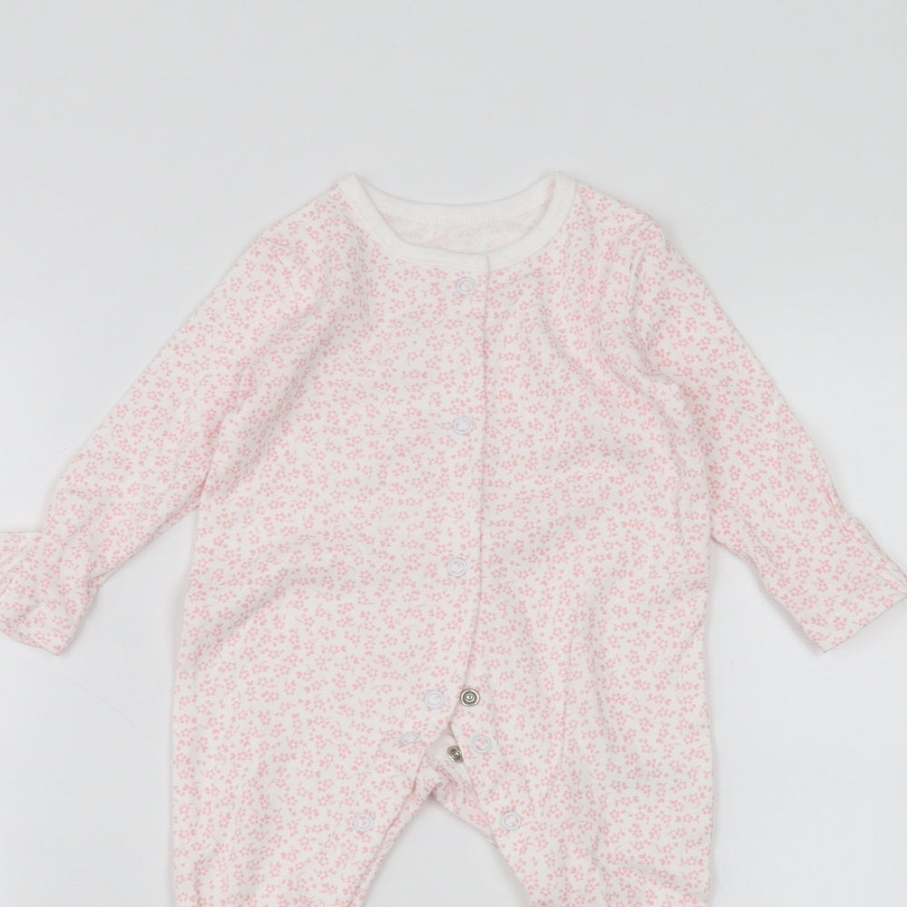 George Baby White   Coverall One-Piece Size 0-3 Months