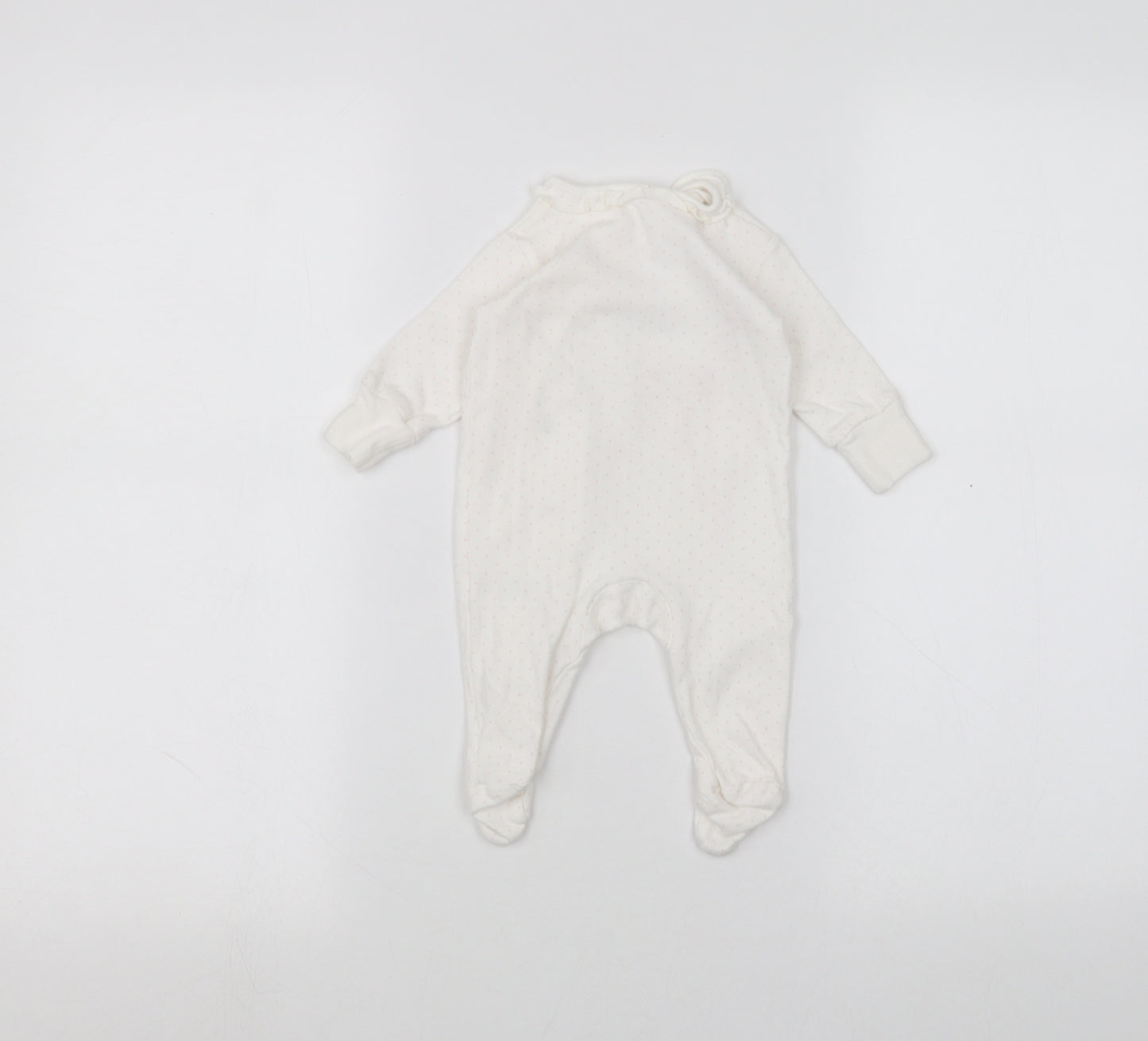 George Baby White   Coverall One-Piece Size 0-3 Months
