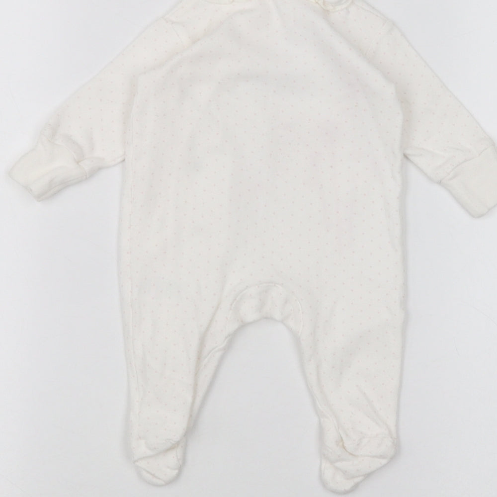 George Baby White   Coverall One-Piece Size 0-3 Months