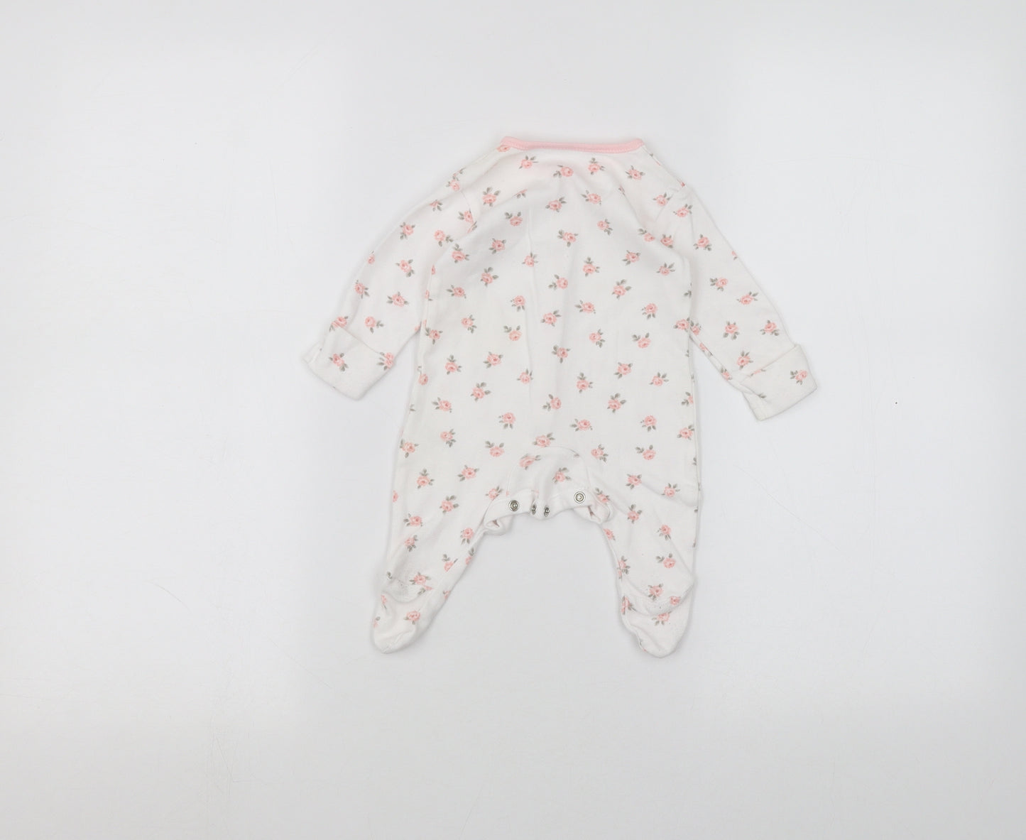George Baby White   Coverall One-Piece Size 0-3 Months
