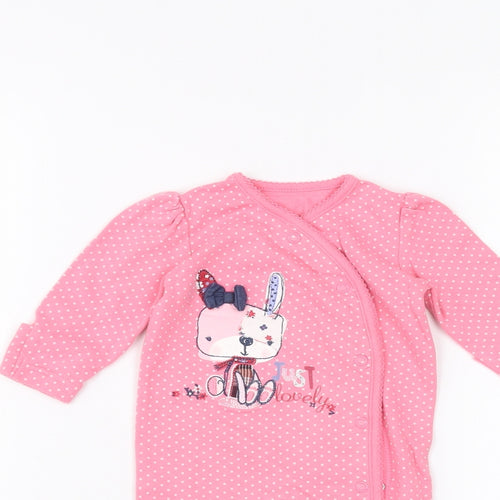 George Baby Orange Polka Dot  Coverall One-Piece Size 0-3 Months