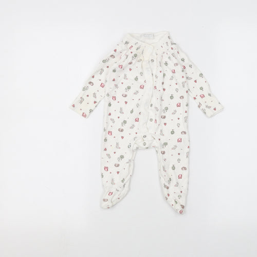F&F Baby White   Coverall One-Piece Size 0-3 Months