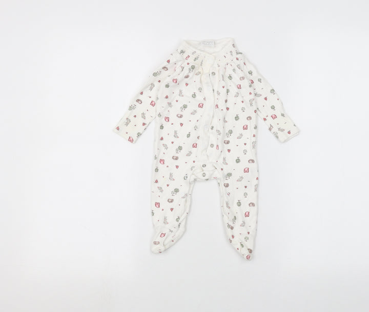 F&F Baby White   Coverall One-Piece Size 0-3 Months