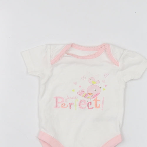 George Baby White   Babygrow One-Piece Size 0-3 Months