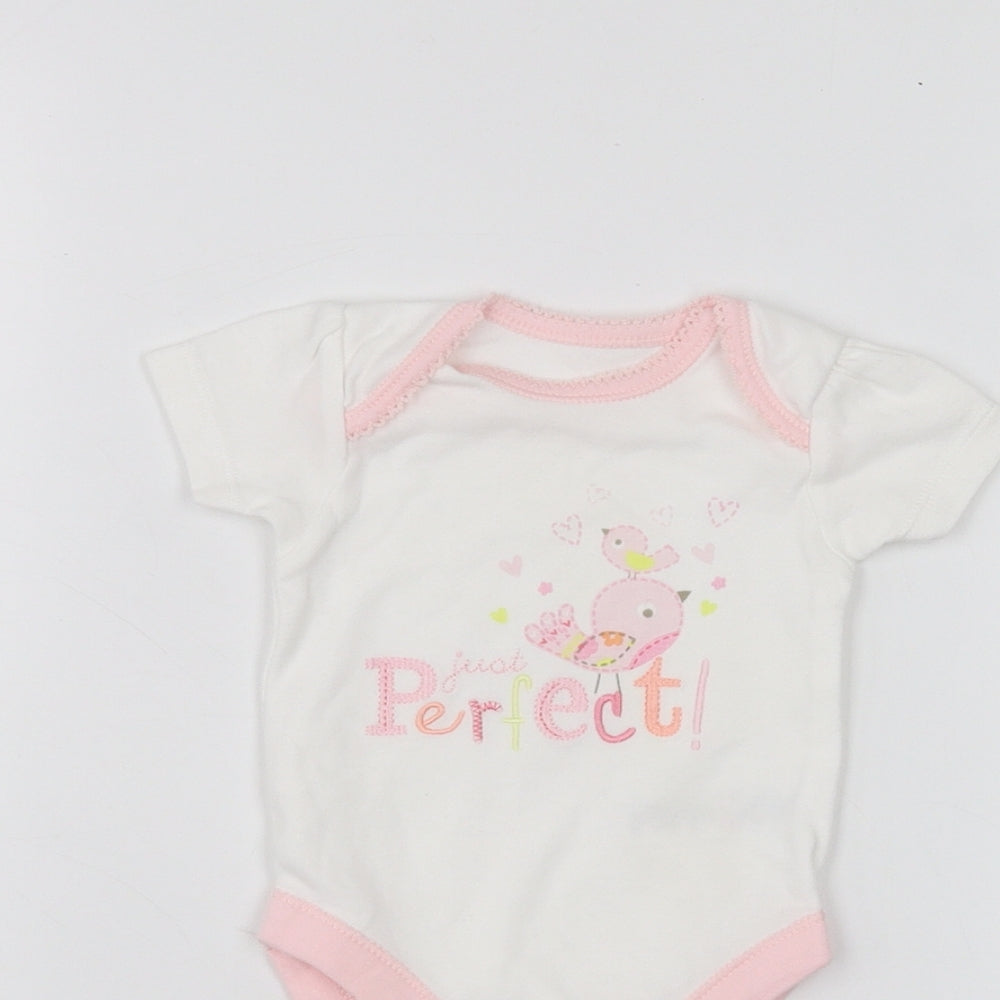 George Baby White   Babygrow One-Piece Size 0-3 Months