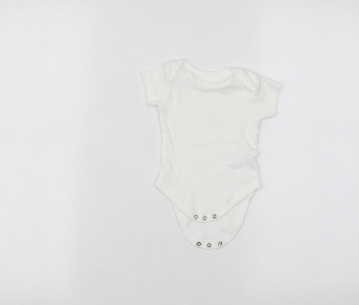 Nutmeg Baby White   Babygrow One-Piece Size 0-3 Months