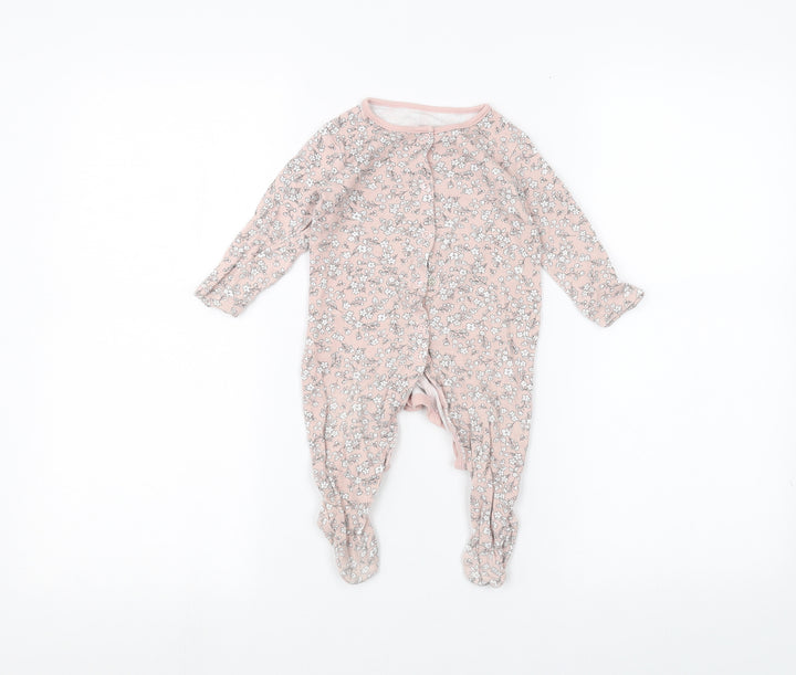 TU Baby Pink Floral Coverall One-Piece Size 3-6 Months
