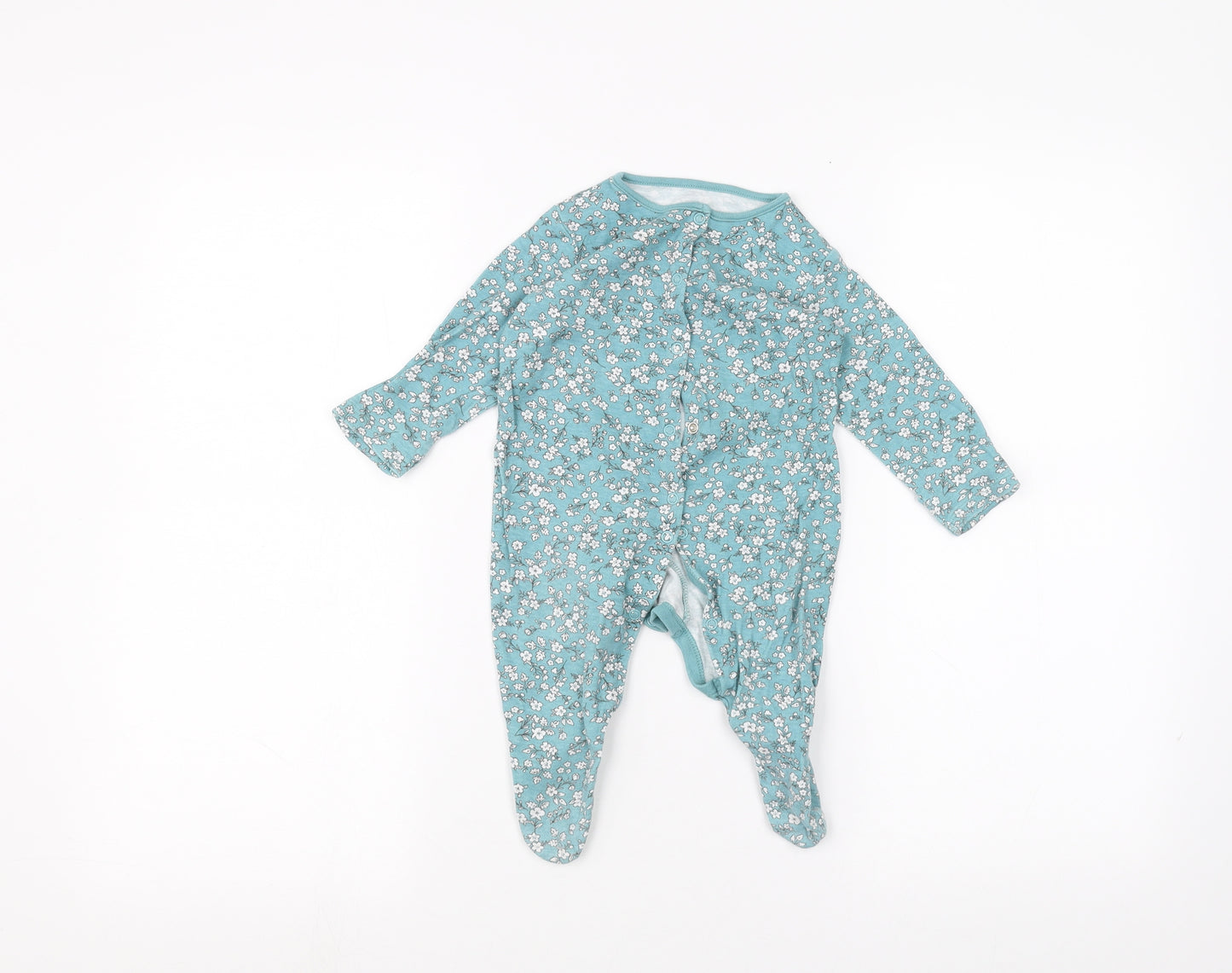 TU Baby Blue Floral  Coverall One-Piece Size 3-6 Months