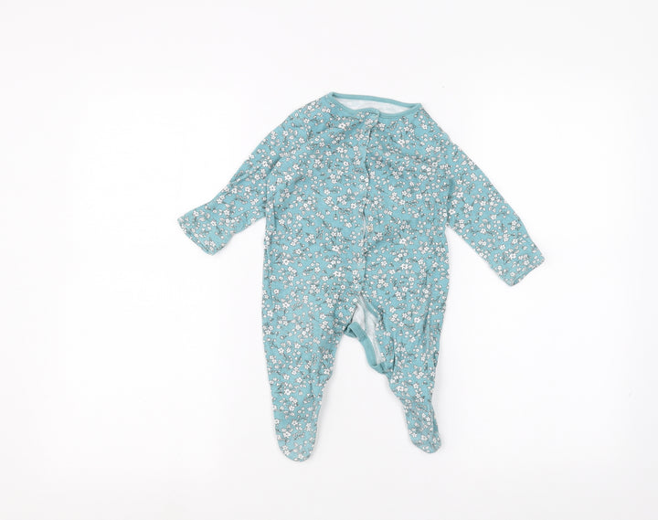 TU Baby Blue Floral  Coverall One-Piece Size 3-6 Months