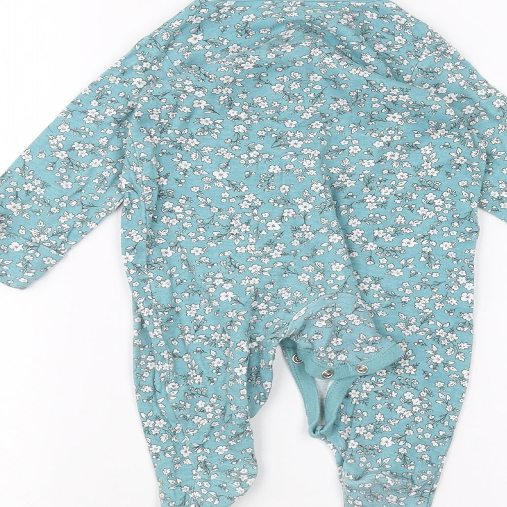 TU Baby Blue Floral  Coverall One-Piece Size 3-6 Months