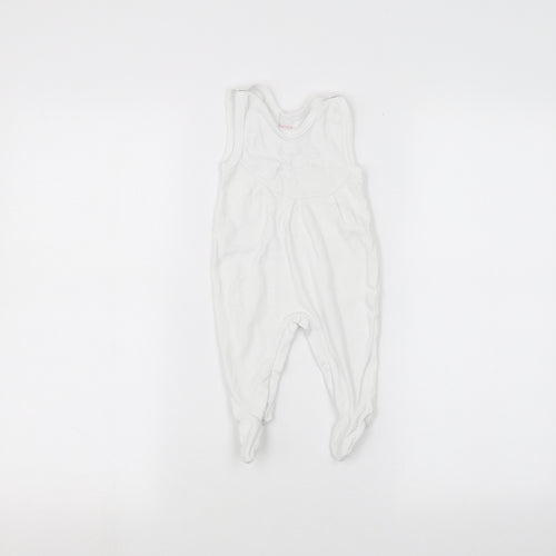 Gamex Baby White   Coverall One-Piece Size 6-9 Months
