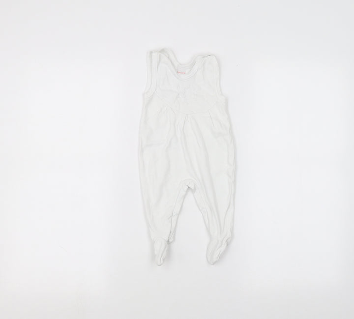 Gamex Baby White   Coverall One-Piece Size 6-9 Months