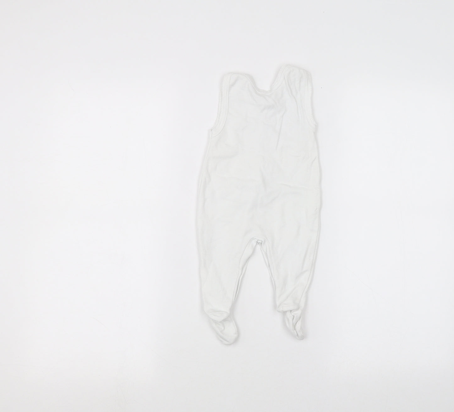 Gamex Baby White   Coverall One-Piece Size 6-9 Months