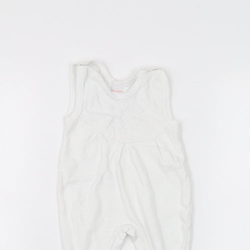 Gamex Baby White   Coverall One-Piece Size 6-9 Months
