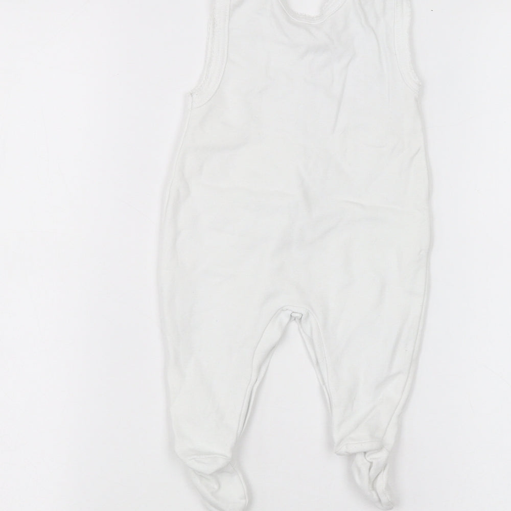 Gamex Baby White   Coverall One-Piece Size 6-9 Months