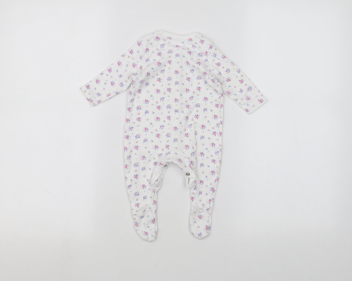 George Baby White   Coverall One-Piece Size 0-3 Months