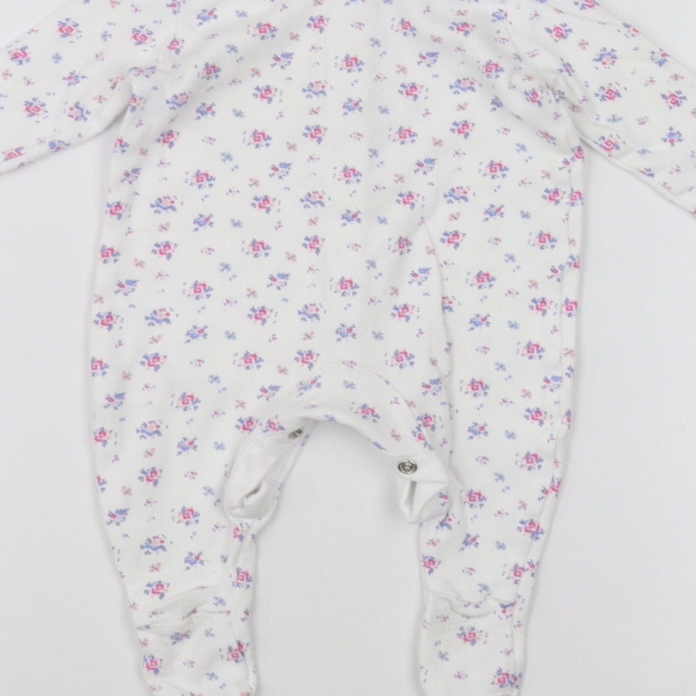George Baby White   Coverall One-Piece Size 0-3 Months