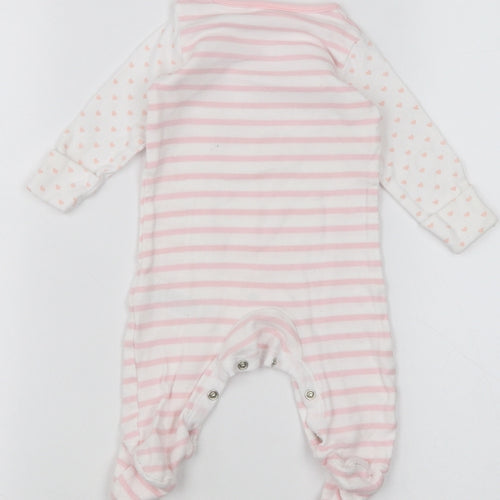 F&F Baby White Striped  Coverall One-Piece Size 0-3 Months