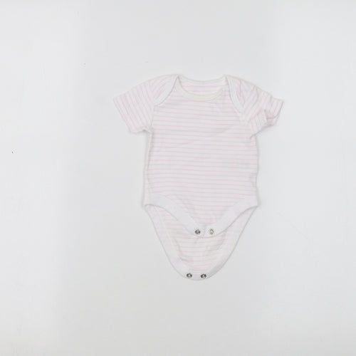 BHS Baby White Striped  Babygrow One-Piece Size 0-3 Months