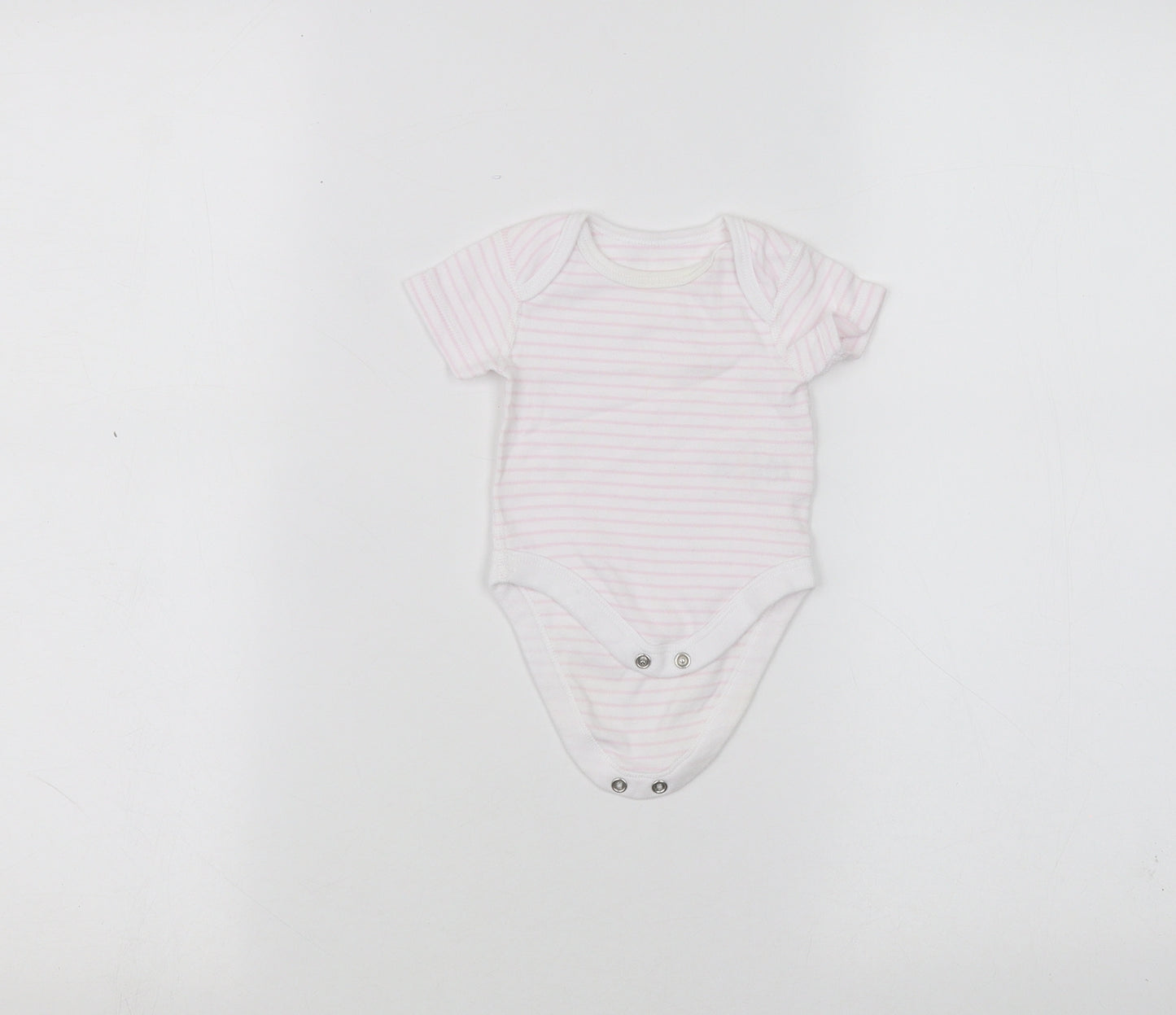 BHS Baby White Striped  Babygrow One-Piece Size 0-3 Months