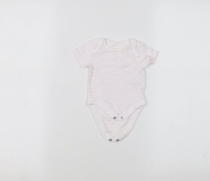 BHS Baby White Striped  Babygrow One-Piece Size 0-3 Months