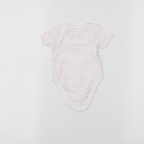BHS Baby White Striped  Babygrow One-Piece Size 0-3 Months