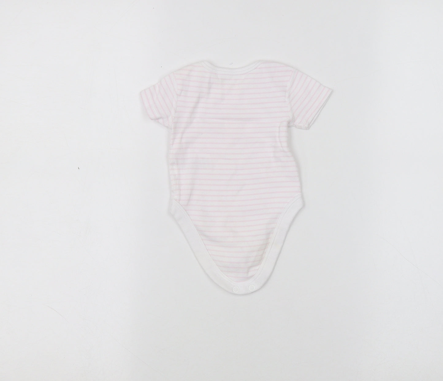 BHS Baby White Striped  Babygrow One-Piece Size 0-3 Months