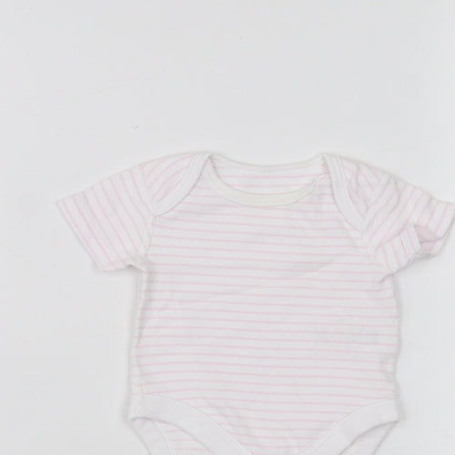 BHS Baby White Striped  Babygrow One-Piece Size 0-3 Months