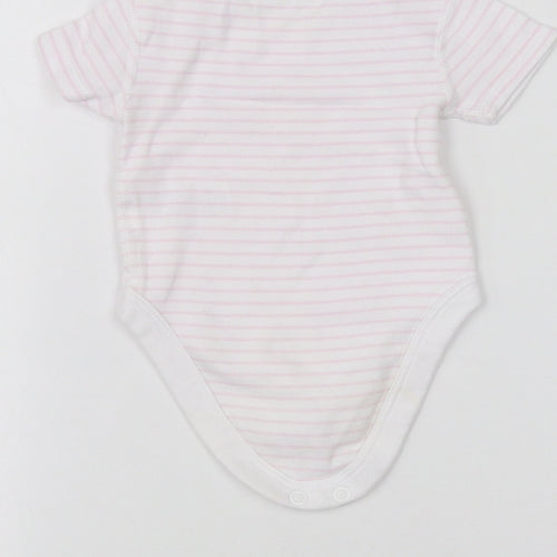 BHS Baby White Striped  Babygrow One-Piece Size 0-3 Months