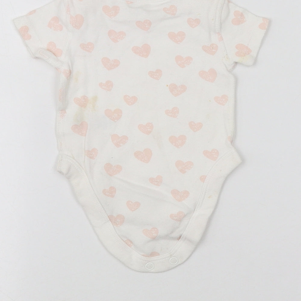 BHS Baby White   Babygrow One-Piece Size 0-3 Months