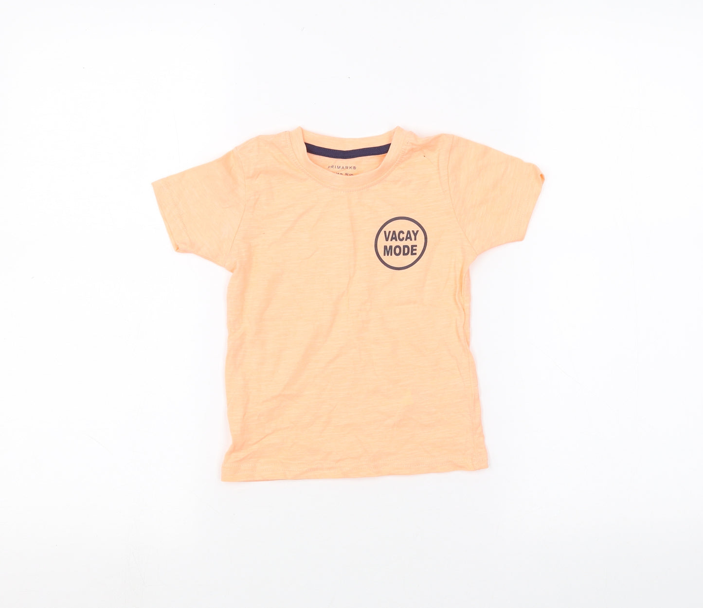 Primark Baby Orange   Basic T-Shirt Size 12-18 Months