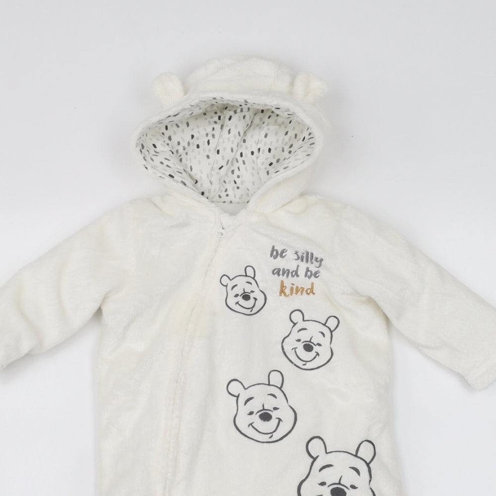 Disney Baby White   Coverall One-Piece Size 3-6 Months