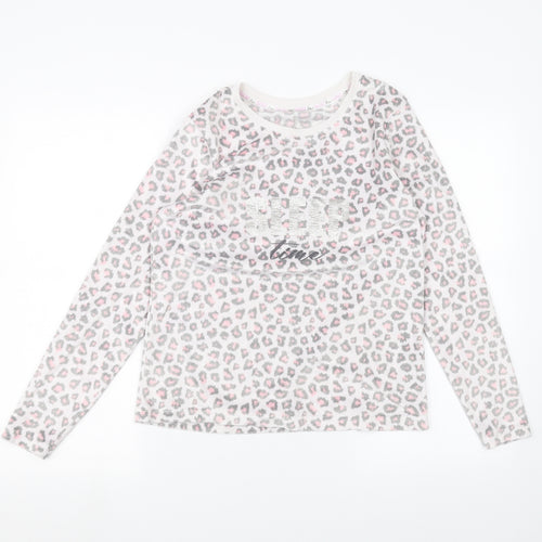 George Womens Pink Animal Print  Basic T-Shirt Size 8