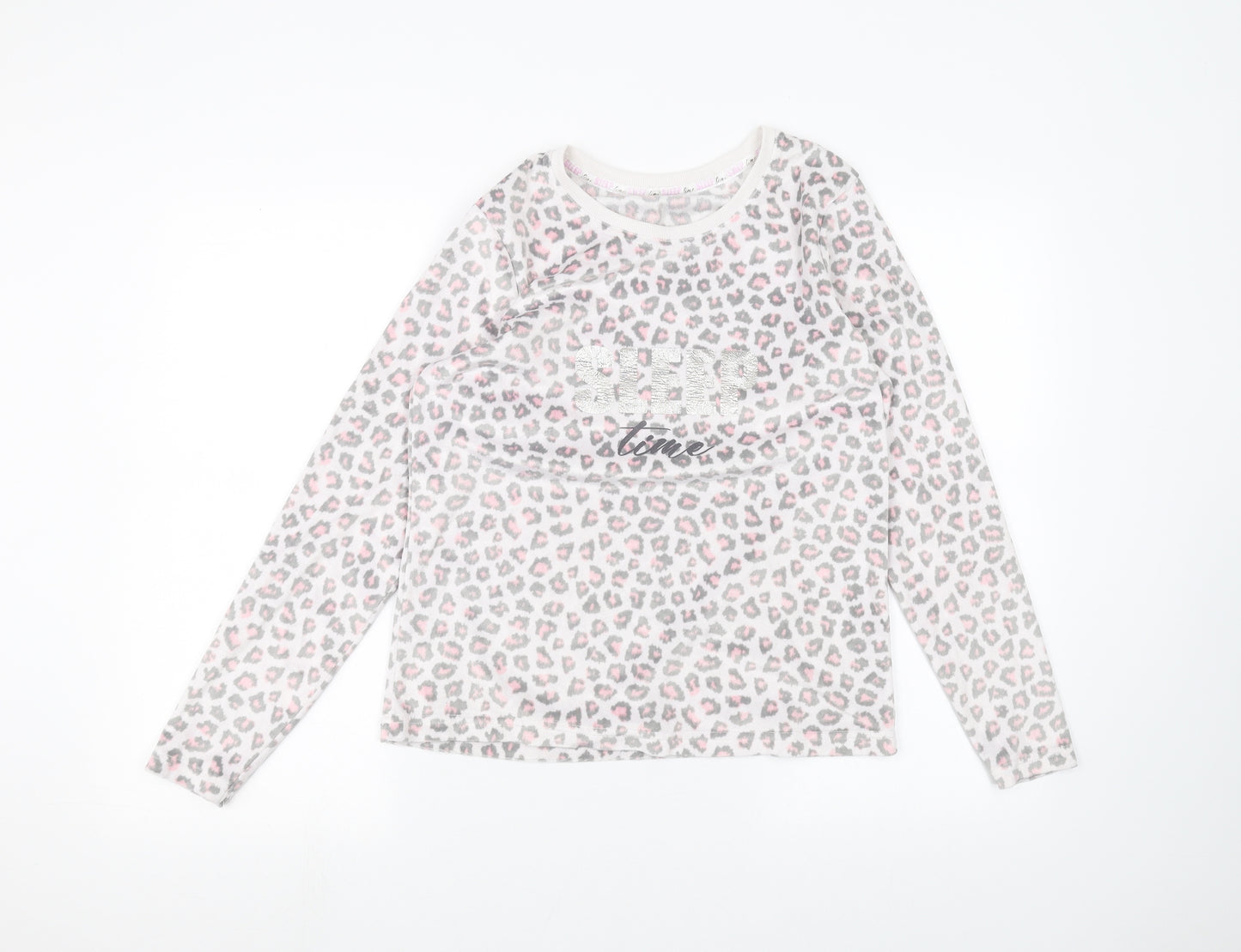George Womens Pink Animal Print  Basic T-Shirt Size 8