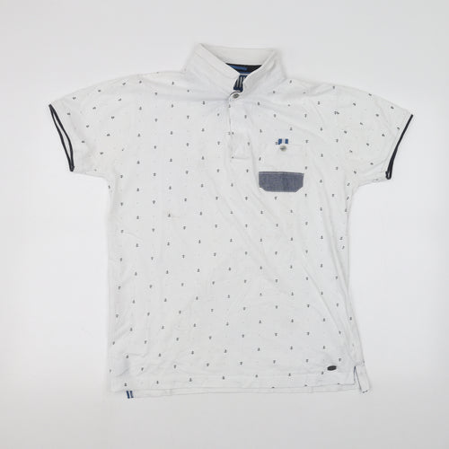 INSD Boys White   Basic Polo Size L