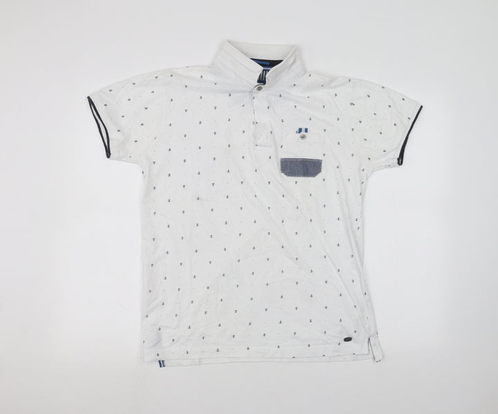 INSD Boys White   Basic Polo Size L