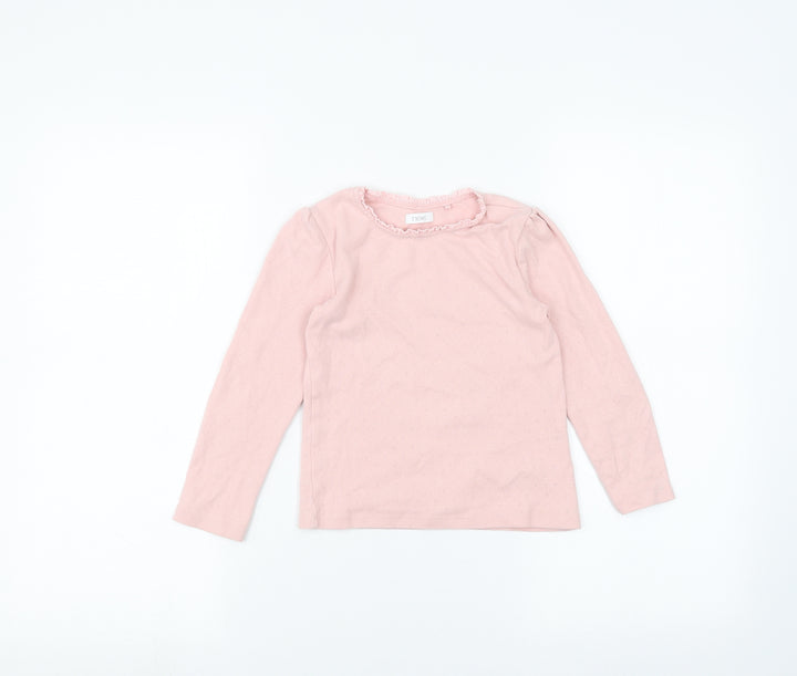 NEXT Girls Pink Basic T-Shirt Size 6 Years