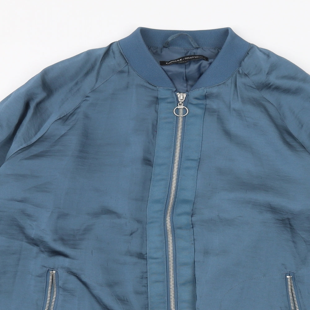 Capsule Womens Blue   Bomber Jacket Jacket Size L