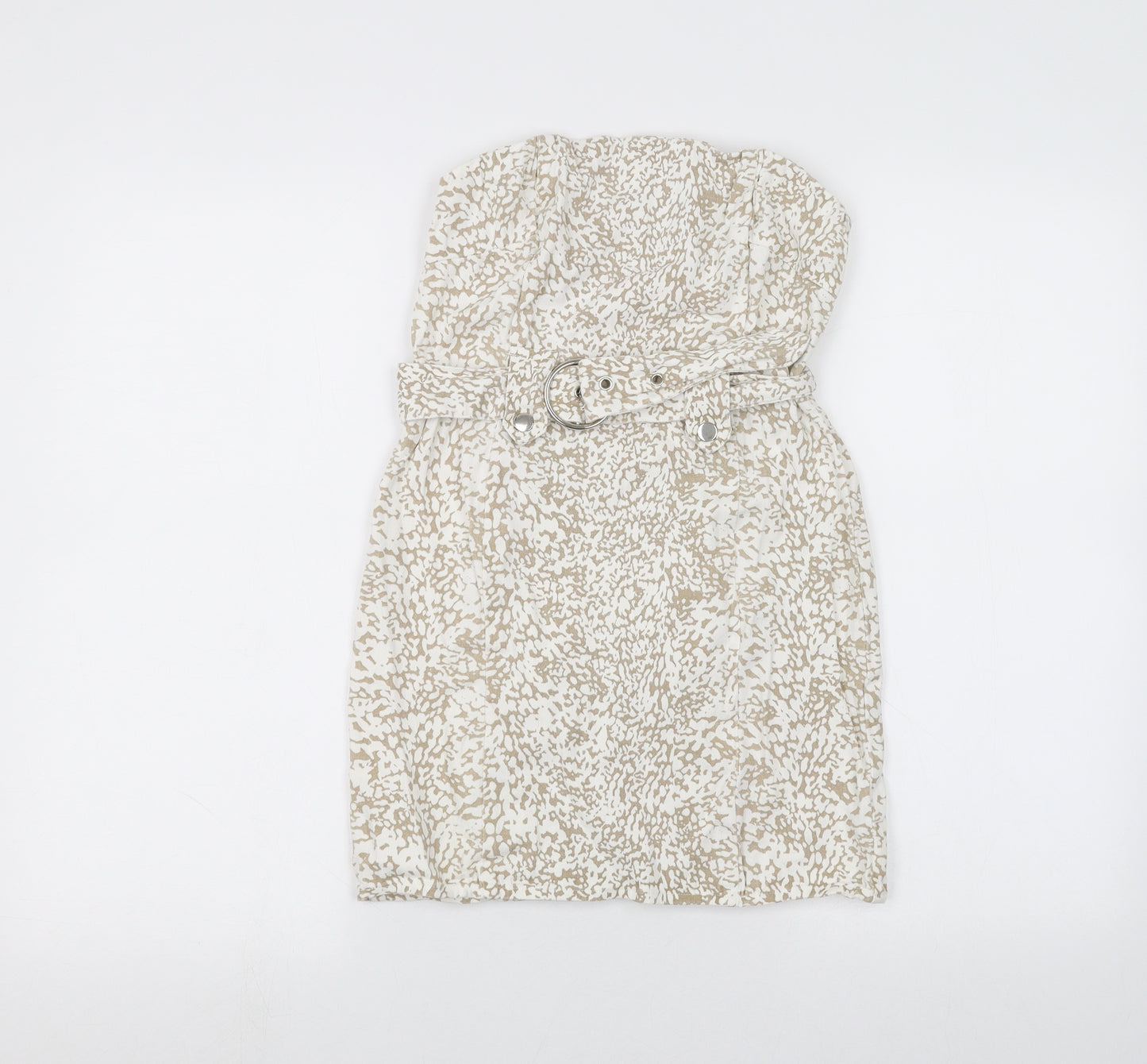 PRETTYLITTLETHING Womens White   A-Line  Size 8  - Belted